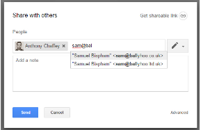 Google Drive sharing screenshot