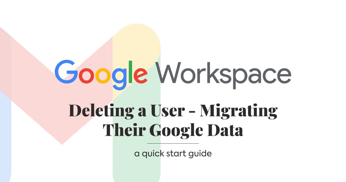 Removing a Google Account - Migrating User Data - Ballyhoo