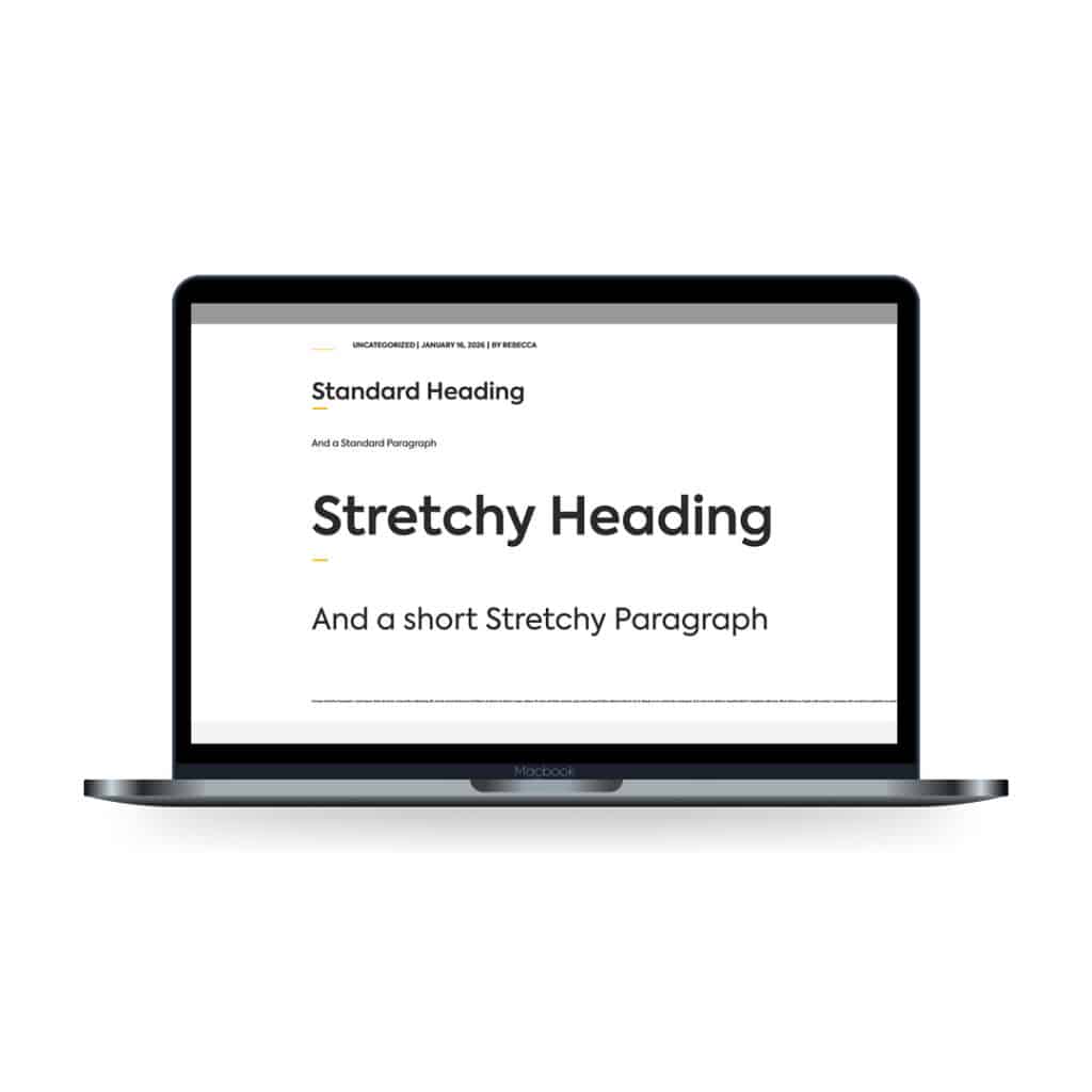 Stretchy Headings and Paragraphs on desktop